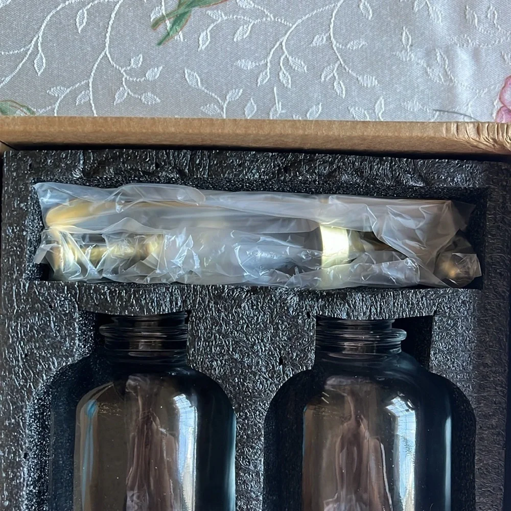 Brand New Coffee Syrup Dispenser Set Glass Bottle Pumps Labels Cafe Bar Barista